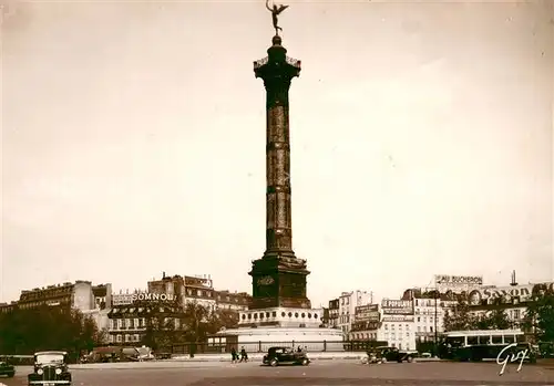 AK / Ansichtskarte Paris_75 Place de la Bastille Colonne de Juillet Collection Paris et ses merveilles 