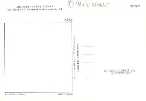 AK / Ansichtskarte Limoges_87 Vallee de la Vienne et la ville vues du ciel 