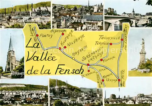 AK / Ansichtskarte Hayange_57 et ses environs Vallee de la Fensch Carte 