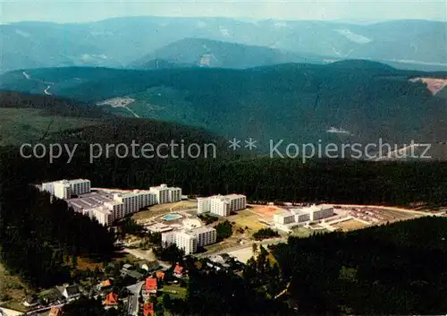 AK / Ansichtskarte Hahnenklee Bockswiese_Harz Hochwald Ferienpark Heilklimatischer Kurort Fliegeraufnahme Hahnenklee Bockswiese