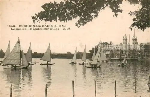 AK / Ansichtskarte Enghien les Bains Casino Regates sur le Lac Enghien les Bains