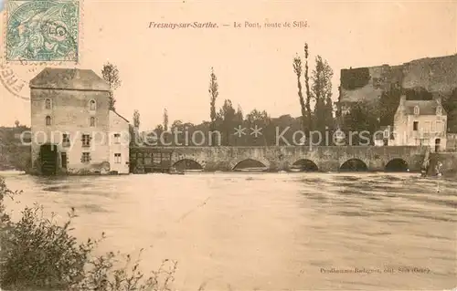 AK / Ansichtskarte Fresnay sur Sarthe Pont Route de Sille Fresnay sur Sarthe