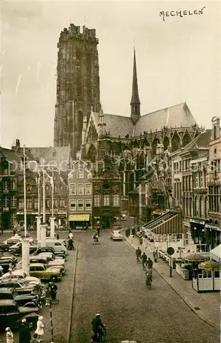 AK / Ansichtskarte Mechelen_Limburg Hoofdkerk St Rombout en Grote Markt Mechelen_Limburg