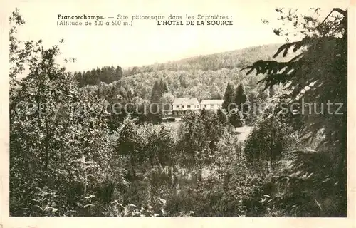 AK / Ansichtskarte Francorchamps Hotel de la Source Francorchamps