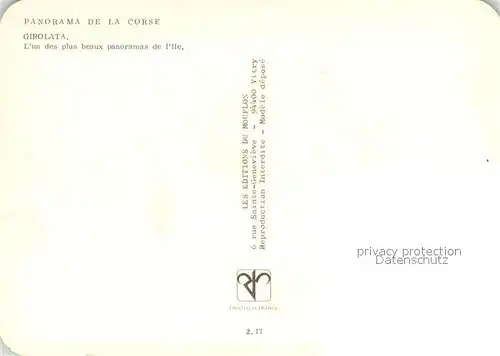 AK / Ansichtskarte Girolata Panorama de l ile vue aerienne Girolata