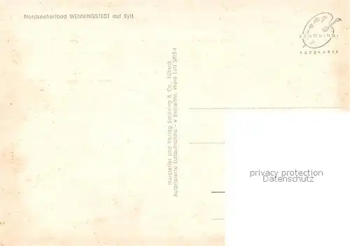 AK / Ansichtskarte Wenningstedt_Sylt Nordseeheilbad Fliegeraufnahme Wenningstedt_Sylt