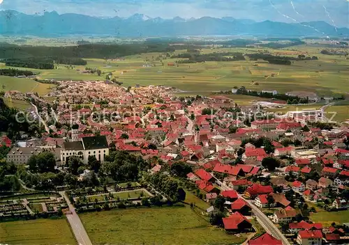 AK / Ansichtskarte Marktoberdorf mit Allgaeuer Hochgebirge Fliegeraufnahme Marktoberdorf