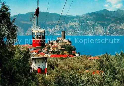 AK / Ansichtskarte Malcesine_Lago_di_Garda Castello Scaligero Partenza funivia per Monte Baldo Malcesine_Lago_di_Garda