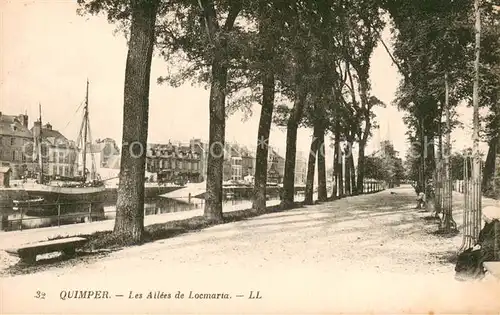 AK / Ansichtskarte Quimper Les All?es de Locmaria Quimper