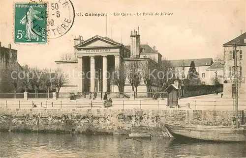 AK / Ansichtskarte Quimper Quais Palais de Justice Quimper