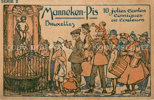 AK / Ansichtskarte Bruxelles_Bruessel Menneken Pis Illustration Bruxelles_Bruessel