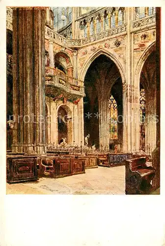 AK / Ansichtskarte Prag__Prahy_Prague Veitsdom Inneres 