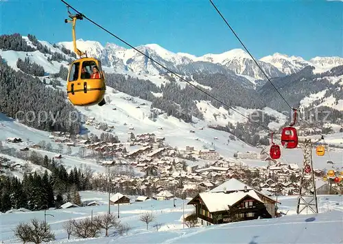 AK / Ansichtskarte Zweisimmen Gondelbahn Zweisimmen Rinderberg Zweisimmen