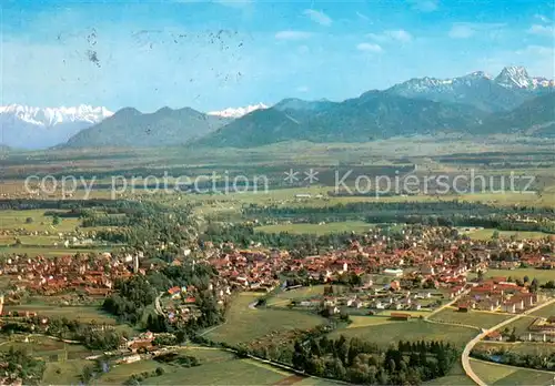 AK / Ansichtskarte Bad_Aibling Fliegeraufnahme mit Wendelstein und Wilder Kaiser Bad_Aibling