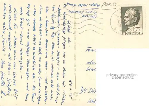 AK / Ansichtskarte Porec Strand Hotels Bootsliegeplatz Porec