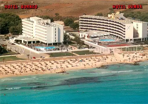 AK / Ansichtskarte Cala_Millor_Mallorca Hotel Borneo Hotel Sumba Fliegeraufnahme Cala_Millor_Mallorca