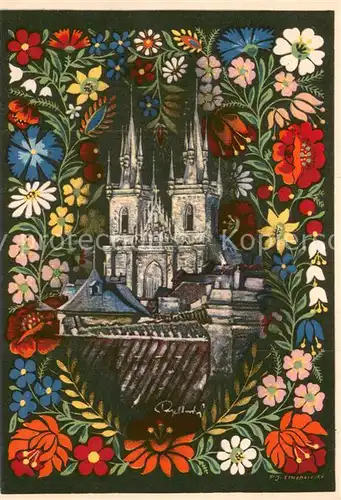 AK / Ansichtskarte Prag__Prahy_Prague Kirche 