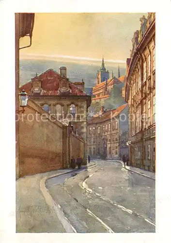 AK / Ansichtskarte Praha_Prahy_Prague Valdstynska ulice Praha_Prahy_Prague