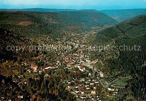 AK / Ansichtskarte Wildbad_Schwarzwald Fliegeraufnahme Wildbad_Schwarzwald