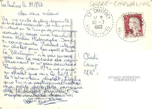 AK / Ansichtskarte Serre_Chevalier Le Teleferique gare internmediaire de Serre Ratier Serre Chevalier