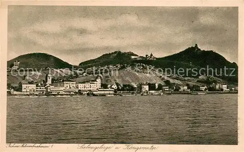 AK / Ansichtskarte Koenigswinter Blick ueber den Rhein mit Drachenfels Richarz Naturaufnahmen 1 Koenigswinter