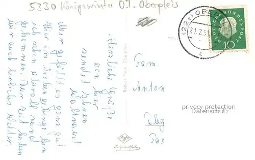 AK / Ansichtskarte Oberpleis Kirchplatz Turm Kriegerehrenmal Mathildenheim Totalansicht Oberpleis