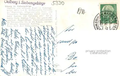 AK / Ansichtskarte Koenigswinter Panorama Blick vom oelberg ins Rheintal Siebengebirge Koenigswinter