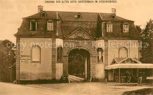 AK / Ansichtskarte Oberdollendorf Eingang der alten Abtei Heisterbach im Siebengebirge Kiosk Oberdollendorf