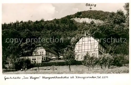 AK / Ansichtskarte Koenigswinter Gaststaette Im Hagen Margarethenhoehe im Siebengebirge Koenigswinter