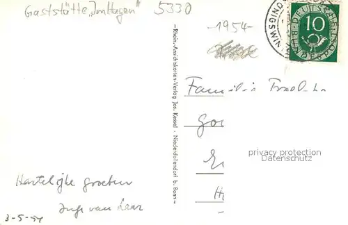 AK / Ansichtskarte Koenigswinter Gaststaette Im Hagen Margarethenhoehe im Siebengebirge Koenigswinter