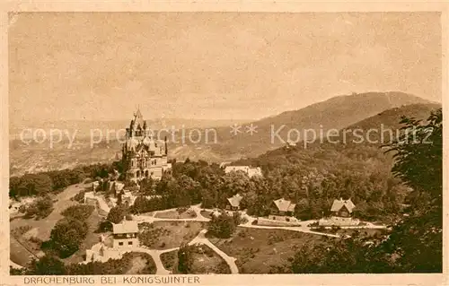 AK / Ansichtskarte Koenigswinter Panorama Blick zur Drachenburg Siebengebirge Koenigswinter