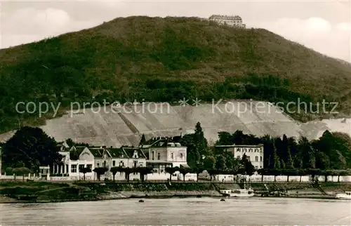 AK / Ansichtskarte Niederdollendorf Weinort am Rhein Hotel Rheineck mit Petersberg Siebengebirge Niederdollendorf