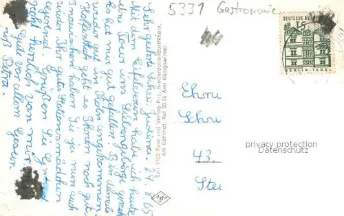 AK / Ansichtskarte Koenigswinter Wanderwege um den oelberg im Siebengebirge Berggaststaette Koenigswinter