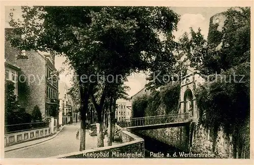 AK / Ansichtskarte Bad_Muenstereifel Partie an der Wertherstrasse Bach Bruecke Bad_Muenstereifel