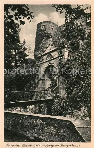 AK / Ansichtskarte Bad_Muenstereifel Aufgang zur Burgschenke Kneippbad Bad_Muenstereifel