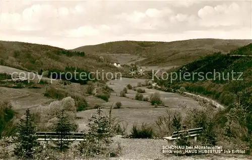 AK / Ansichtskarte Schoenau_Eifel Panorama Blick von Haus Hubertus ins Erfttal Schoenau Eifel