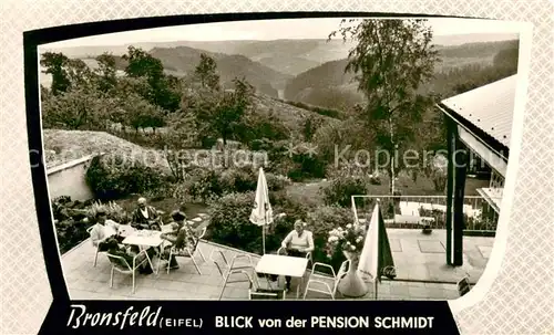 AK / Ansichtskarte Bronsfeld Panorama Blick von Terrasse Pension Schmidt Bronsfeld