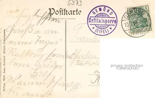 AK / Ansichtskarte Gemuend_Eifel Urfttalsperre Sperrmauer Gemuend Eifel