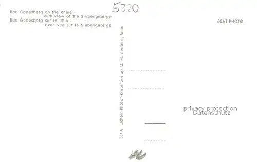 AK / Ansichtskarte Bad_Godesberg Stadtpanorama mit Blick auf das Siebengebirge Bad_Godesberg