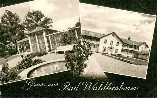 AK / Ansichtskarte Bad_Waldliesborn Trinkhalle Badehaus Bad_Waldliesborn