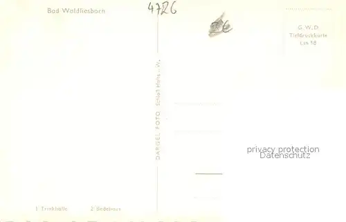AK / Ansichtskarte Bad_Waldliesborn Trinkhalle Badehaus Bad_Waldliesborn