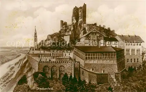 AK / Ansichtskarte Koenigswinter Drachenfels Bergrestaurant Litho Koenigswinter