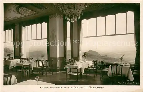 AK / Ansichtskarte Koenigswinter Kurhotel Petersberg Terrasse Blick ins Siebengebirge Koenigswinter