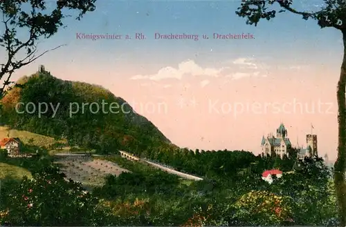 AK / Ansichtskarte Koenigswinter Drachenburg und Drachenfels Koenigswinter
