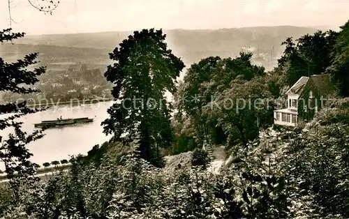 AK / Ansichtskarte Koenigswinter Weingut Hans Ruedenet Blick auf den Rhein Koenigswinter