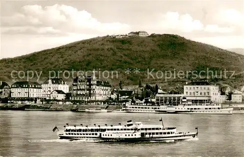 AK / Ansichtskarte Koenigswinter Blick ueber den Rhein Petersberg Hotel Rheinfaehre Koenigswinter