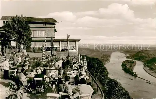 AK / Ansichtskarte Koenigswinter Hotel Drachenfels Weinterrasse Panorama Rheintal Koenigswinter