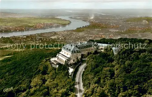 AK / Ansichtskarte Koenigswinter Hotel Petersberg im Siebengebirge Panorama Rheintal Fliegeraufnahme Koenigswinter