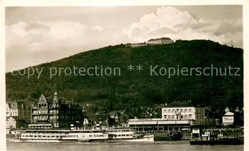 AK / Ansichtskarte Koenigswinter am Rhein mit Petersberg Rheinfaehren Koenigswinter