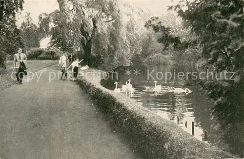 AK / Ansichtskarte Bad_Hamm Nordring Parkanlagen Schwanenteich Bad_Hamm